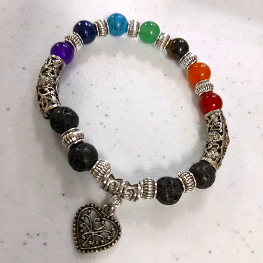 Gemstone chakra bracelet